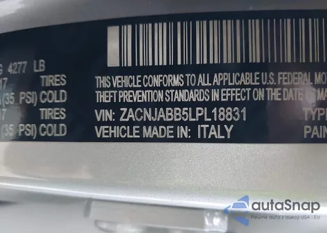 2020 Jeep Renegade Altitude Fwd from USA, damaged, VIN ZACNJABB5LPL18831